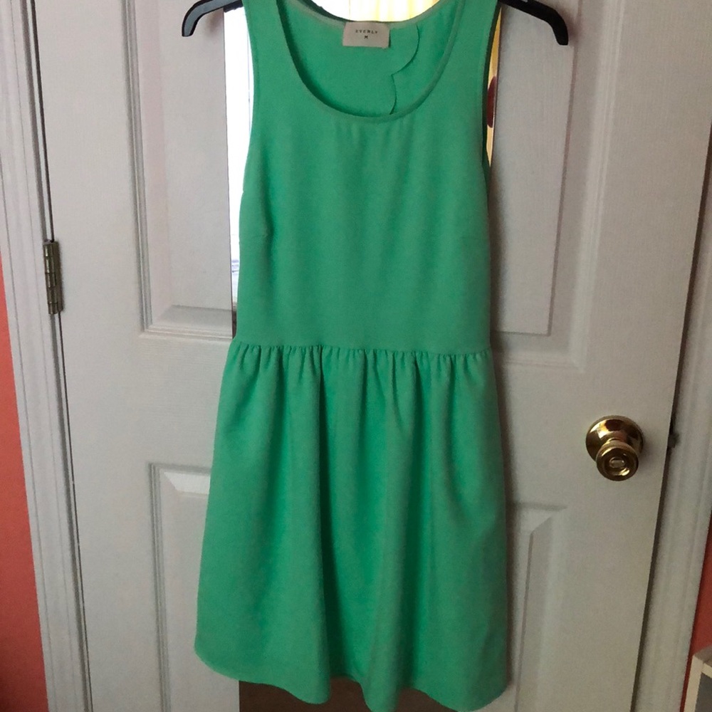 Everly mint scalloped back sundress